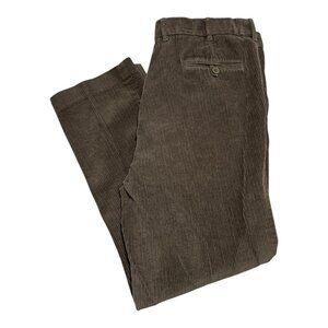 Peter Christian Green/Brown Straight Leg Corduroy Pants Men's 40x31 (Fits 38x29)